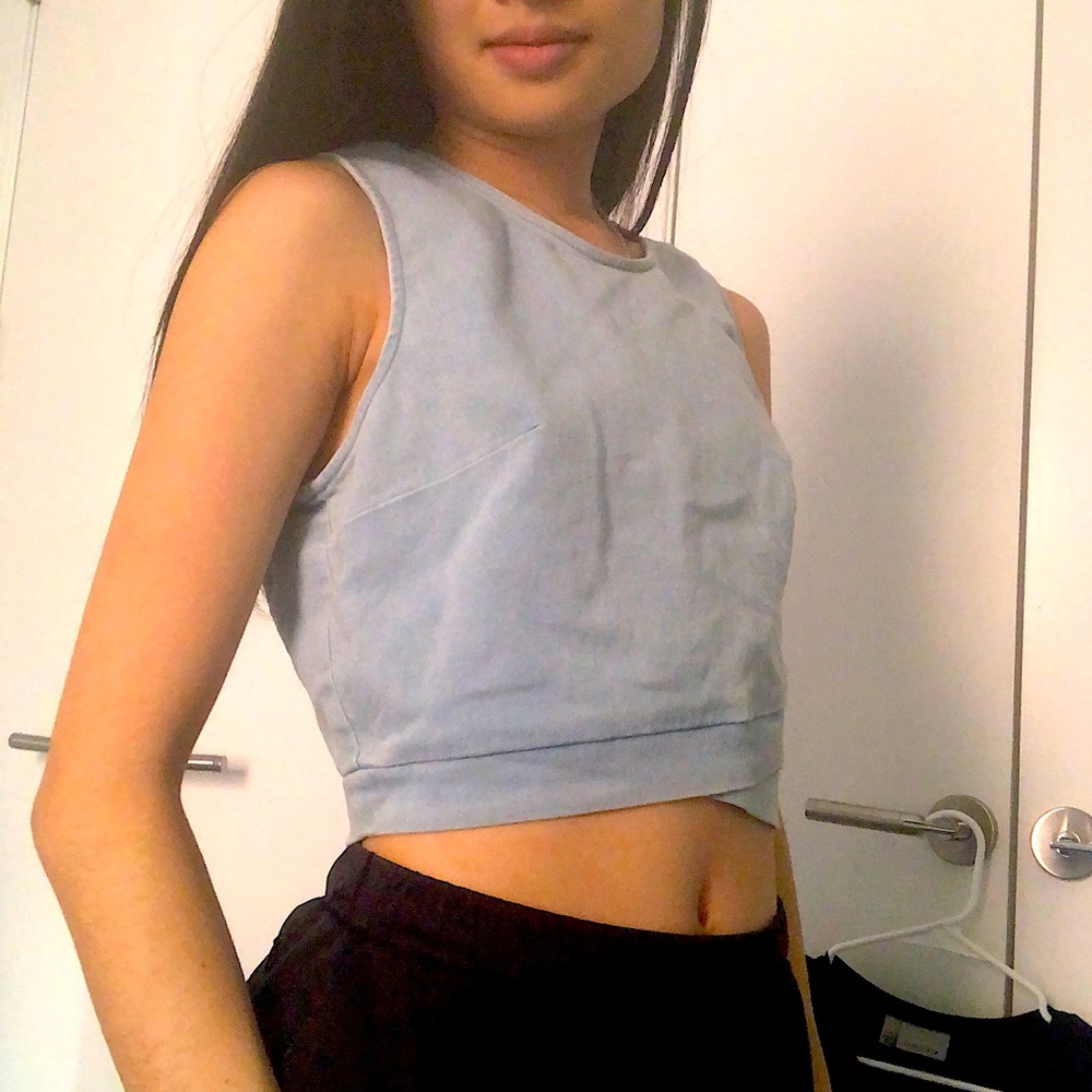 Love Tree denim crop top